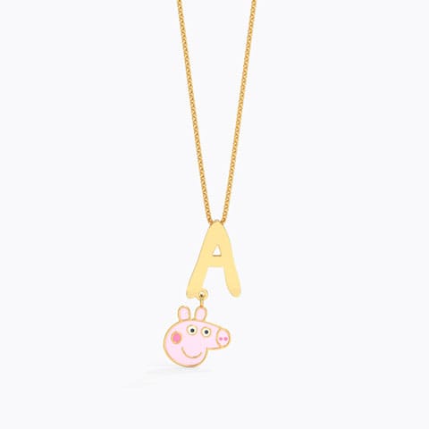Peppa Alphabet A Gold Pendant Gold Pendants 14 Karat Yellow Gold Peppa Alphabet A Gold Pendant