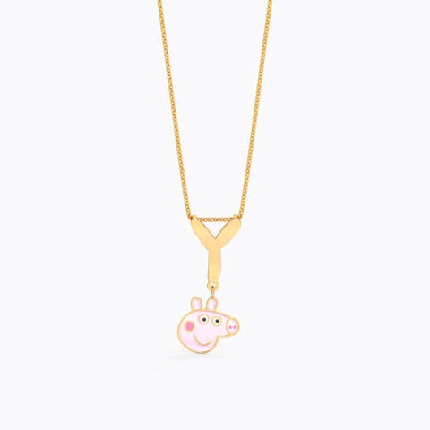 Peppa Alphabet Y Gold Pendant Gold Pendants 14 Karat Yellow Gold Peppa Alphabet Y Gold Pendant