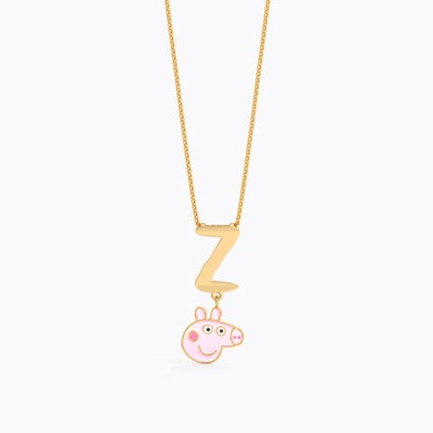 Peppa Alphabet Z Gold Pendant Gold Pendants 14 Karat Yellow Gold Peppa Alphabet Z Gold Pendant