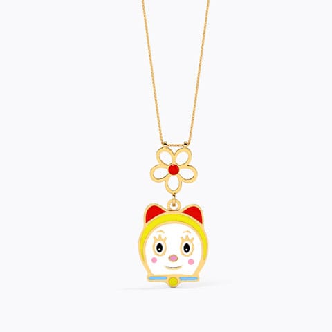 Adorable Dorami Kids' Pendant Gold Pendants 14 Karat Yellow Gold Adorable Dorami Kids' Pendant