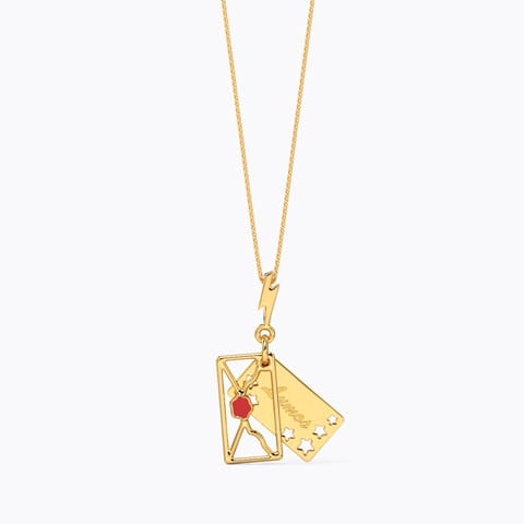 Personalised Hogwarts Letter Pendant Gold Pendants 14 Karat Yellow Gold Personalised Hogwarts Letter Pendant