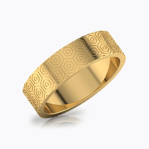 Romeo Gold Band for Men Gold Rings 18 Karat Yellow Gold Romeo Gold Band for Men