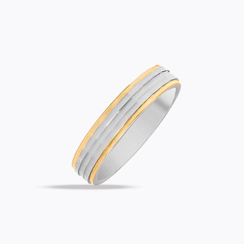 Denrich Platinum Band for Men Platinum,Gold Rings Platinum 950, 18 Karat Two Tone Gold Denrich Platinum Band for Men