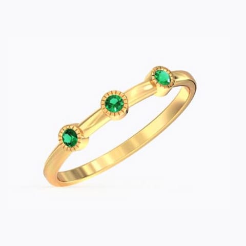 Dainty Stackable Gemstone Ring Gold Rings 14 Karat Yellow Gold Dainty Stackable Gemstone Ring