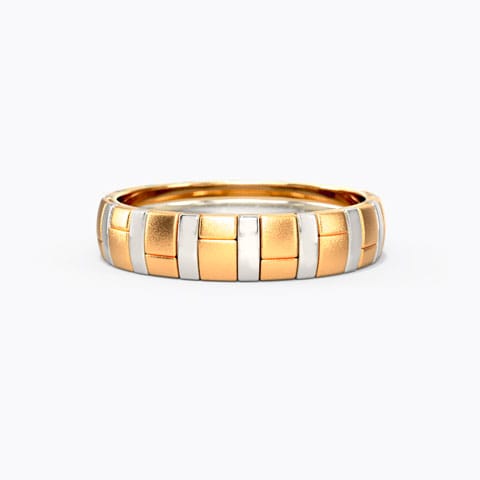 Kenneth Gold Band for Him Gold Rings 14 Karat Two Tone Gold Kenneth Gold Band for Him