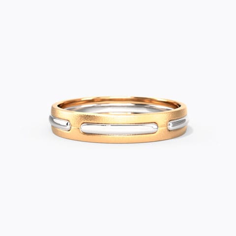 Ronald Gold Band for Him Gold Rings 14 Karat Two Tone Gold Ronald Gold Band for Him