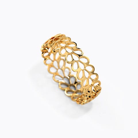 Amira Radiant Gold Band Gold Rings 14 Karat Yellow Gold Amira Radiant Gold Band
