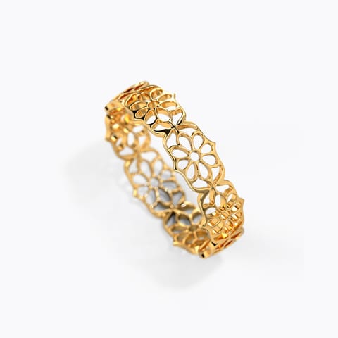 Swarna Dazzle Gold Band Gold Rings 14 Karat Yellow Gold Swarna Dazzle Gold Band