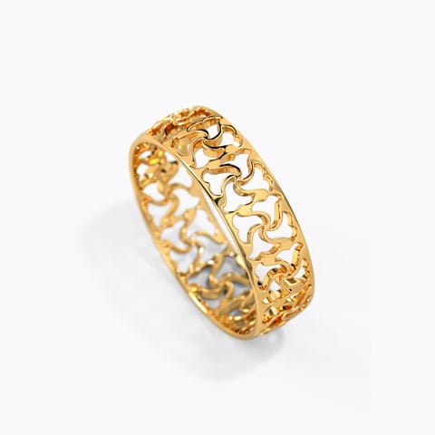 Akira Glow Gold Band Gold Rings 14 Karat Yellow Gold Akira Glow Gold Band
