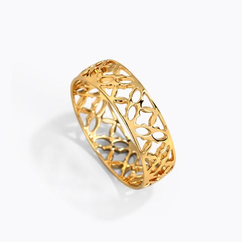 Sonal Gleaming Gold Band Gold Rings 14 Karat Yellow Gold Sonal Gleaming Gold Band