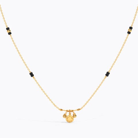 Rhea Gold Coin Mangalsutra Gold Mangalsutra 18 Karat Yellow Gold Rhea Gold Coin Mangalsutra