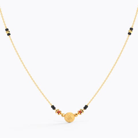 Disha Coin Gemstone Mangalsutra Gold,Gemstone Mangalsutra 18 Karat Yellow Gold Disha Coin Gemstone Mangalsutra