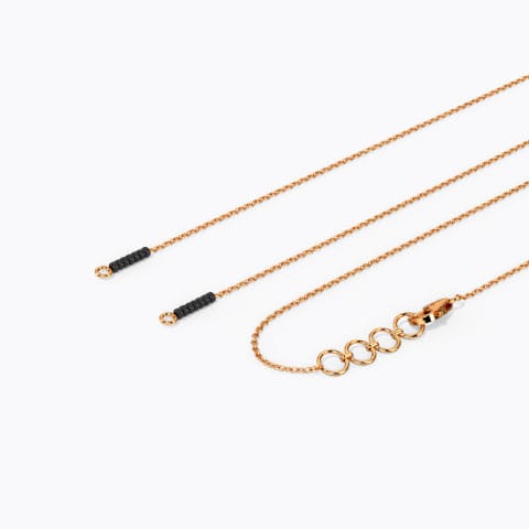 Lubna Mangalsutra Bead Gold Chain Gold Mangalsutra 14 Karat Rose Gold Lubna Mangalsutra Bead Gold Chain