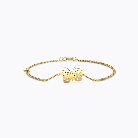 Cassandra the Butterfly Kids' Gold Bracelet Gold Bracelets 18 Karat Yellow Gold Cassandra the Butterfly Kids' Gold Bracelet