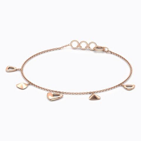 Cane Geometric Gold Bracelet Gold Bracelets 18 Karat Rose Gold Cane Geometric Gold Bracelet