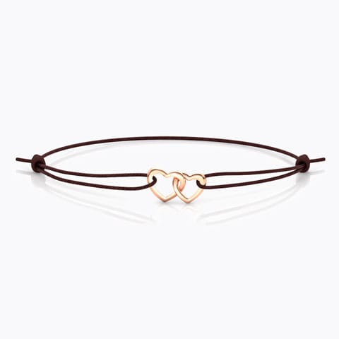 Entwined Heart Gold Bracelet Gold Bracelets 14 Karat Rose Gold Entwined Heart Gold Bracelet