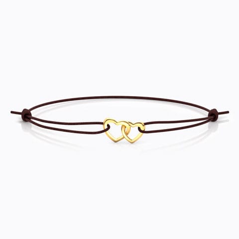 Entwined Heart Gold Bracelet Gold Bracelets 14 Karat Yellow Gold Entwined Heart Gold Bracelet
