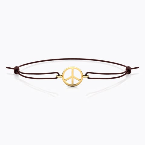 Peace Gold Bracelet Gold Bracelets 14 Karat Yellow Gold Peace Gold Bracelet