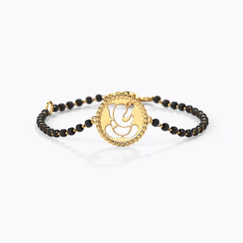 Ganesha Baby Nazaria Gold Bracelet Gold Bracelets 18 Karat Yellow Gold Ganesha Baby Nazaria Gold Bracelet