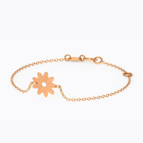 Pearly Blossom Gold Bracelet Gold Bracelets 14 Karat Rose Gold Pearly Blossom Gold Bracelet
