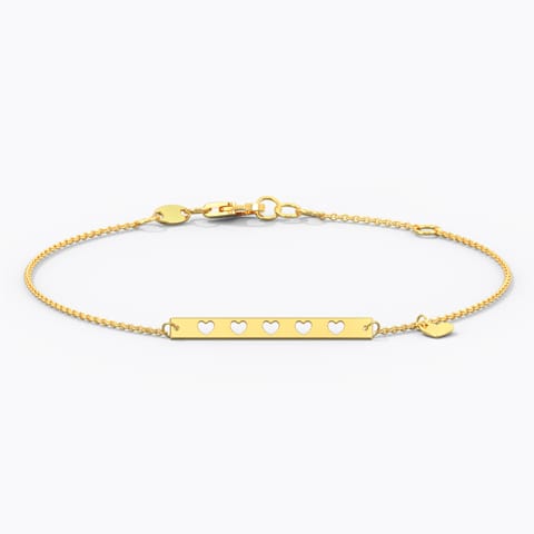 Minimalistic Love Gold Bracelet Gold Bracelets 14 Karat Yellow Gold Minimalistic Love Gold Bracelet
