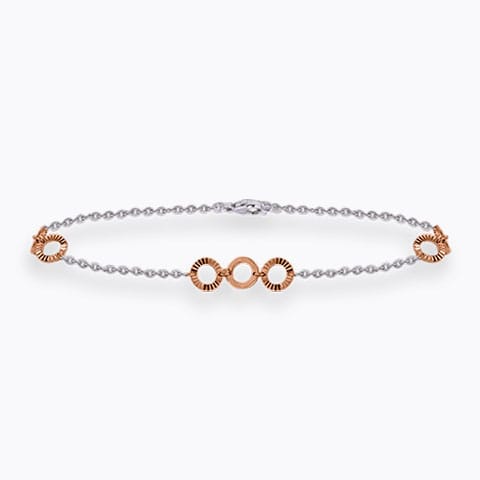 Linked Stylish Platinum Bracelet Platinum,Gold Bracelets Platinum 950, 18 Karat Two Tone Gold Linked Stylish Platinum Bracelet