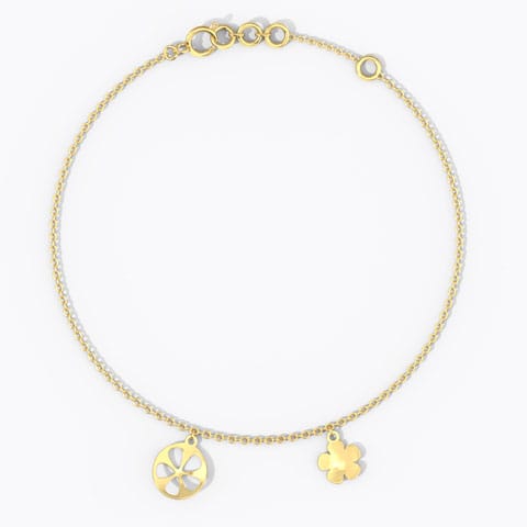 Shyla Cutout Gold Charm Bracelet Gold Bracelets 18 Karat Yellow Gold Shyla Cutout Gold Charm Bracelet