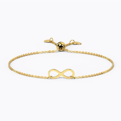 Infinity Love Adjustable Gold Bracelet Gold Bracelets 14 Karat Yellow Gold Infinity Love Adjustable Gold Bracelet