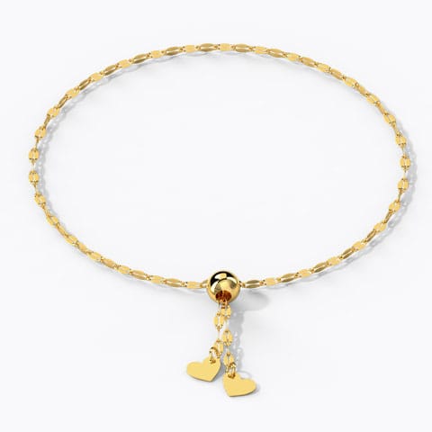 Sheen Link Adjustable Gold Bracelet Gold Bracelets 14 Karat Yellow Gold Sheen Link Adjustable Gold Bracelet