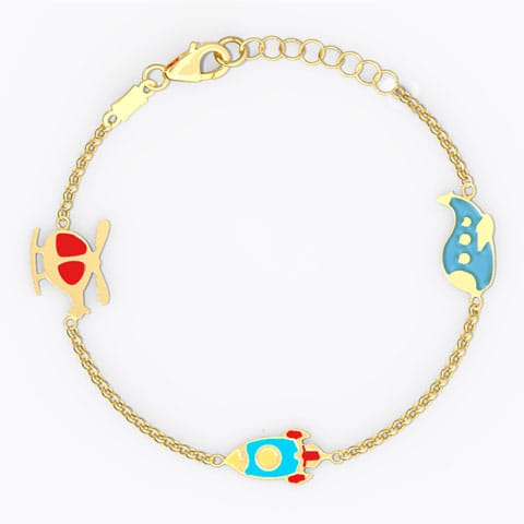 Skyline Kids' Gold Bracelet Gold Bracelets 14 Karat Yellow Gold Skyline Kids' Gold Bracelet
