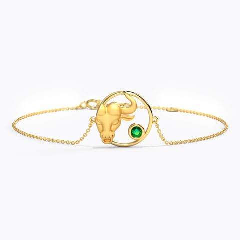 Strong Taurus Zodiac Gemstone Bracelet Gold,Gemstone Bracelets 14 Karat Yellow Gold Strong Taurus Zodiac Gemstone Bracelet