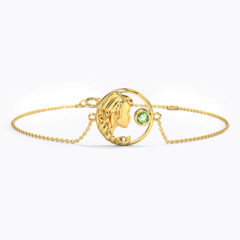 Affectionate Virgo Zodiac Gemstone Bracelet Gemstone Bracelets 14 Karat Yellow Gold Affectionate Virgo Zodiac Gemstone Bracelet