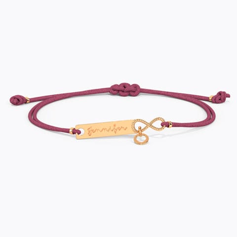 Infinity Personalised Gold Bracelet Gold Bracelets 14 Karat Rose Gold Infinity Personalised Gold Bracelet