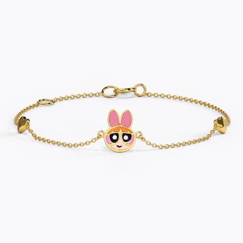 Pretty Blossom Kids' Gold Bracelet Gold Bracelets 14 Karat Yellow Gold Pretty Blossom Kids' Gold Bracelet