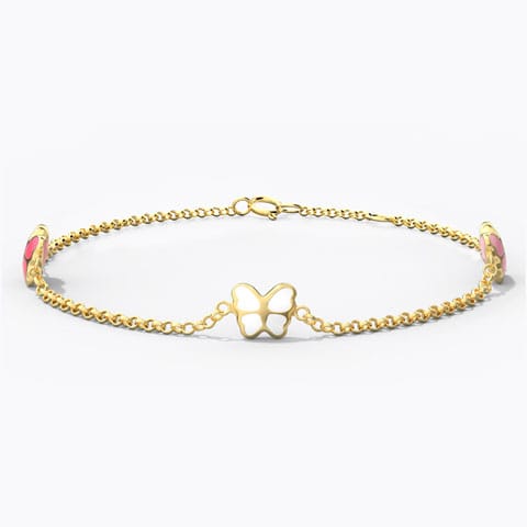 Butterfly Swarm Kids' Gold Bracelet Gold Bracelets 14 Karat Yellow Gold Butterfly Swarm Kids' Gold Bracelet