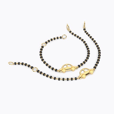 Vroom Baby Nazaria Gold Bracelet Set of 2 Gold Bracelets 18 Karat Yellow Gold Vroom Baby Nazaria Gold Bracelet Set of 2