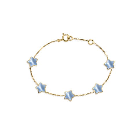 Twinkling Stars Kids' Gold Bracelet Gold Bracelets 14 Karat Yellow Gold Twinkling Stars Kids' Gold Bracelet