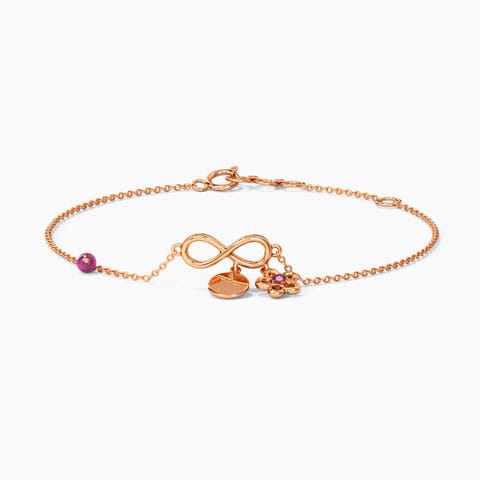 Infinitely Yours Personalised Gemstone Bracelet Gold,Gemstone Bracelets 14 Karat Rose Gold Infinitely Yours Personalised Gemstone Bracelet