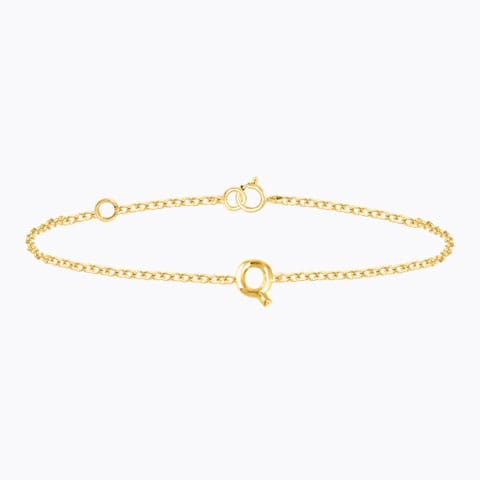 Bold Gold Alphabet Q Bracelet Gold Bracelets 14 Karat Yellow Gold Bold Gold Alphabet Q Bracelet