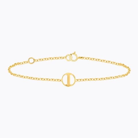 Artsy Gold Alphabet I Bracelet Gold Bracelets 14 Karat Yellow Gold Artsy Gold Alphabet I Bracelet
