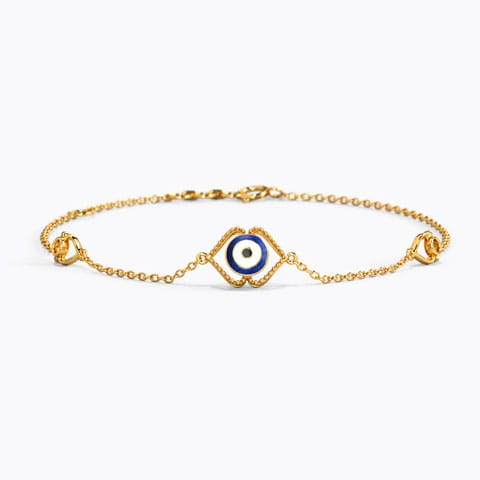 Chic Evil Eye Gold Bracelet Gold Bracelets 14 Karat Yellow Gold Chic Evil Eye Gold Bracelet