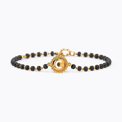 Alphabet C Nazaria Gold Bracelet Gold Bracelets 14 Karat Yellow Gold Alphabet C Nazaria Gold Bracelet
