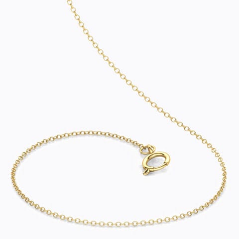 Lucent Kids' Cable Gold Chain Gold Chains 18 Karat Yellow Gold Lucent Kids' Cable Gold Chain