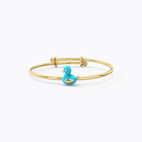 Dabbling Duck Baby Gold Bangle Gold Baby Bangles 14 Karat Yellow Gold Dabbling Duck Baby Gold Bangle