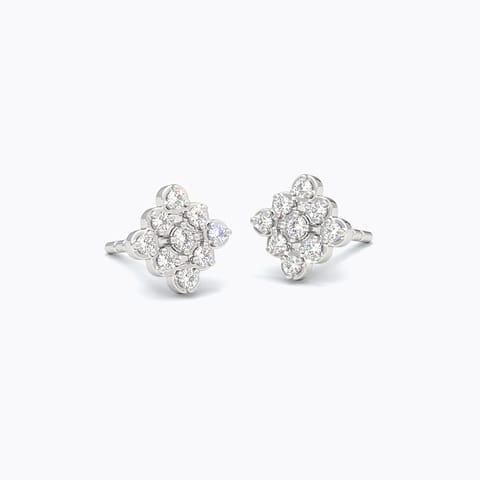 Rise again Diamond Earrings in 925 Silver