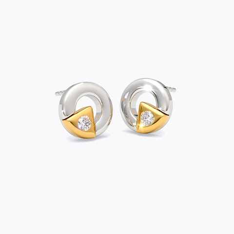 Live your truth Diamond Earrings in Gold Plated 925 Silver Live your truth Diamond Earrings in Gold Plated 925 Silver