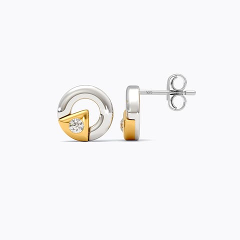 Live your truth Diamond Earrings in Gold Plated 925 Silver Live your truth Diamond Earrings in Gold Plated 925 Silver
