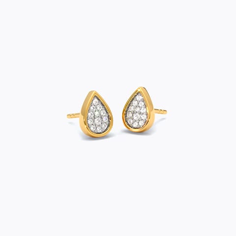 Go for it Diamond Earrings in Gold Plated 925 Silver Go for it Diamond Earrings in Gold Plated 925 Silver
