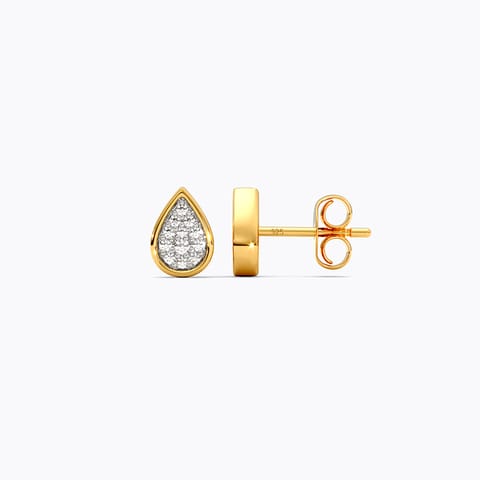 Go for it Diamond Earrings in Gold Plated 925 Silver Go for it Diamond Earrings in Gold Plated 925 Silver