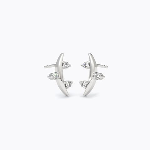 Change the game Diamond Earrings in 925 Silver